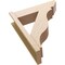 Ekena Millwork 8-in W x 28-in D x 34-in H Funston Slat Rough Cedar Woodgrain TimberThane Outlooker, Primed Tan OUTUR080X28X34FST24RCPR - alternate 2